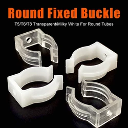 LED Round Neon Fixed Clip T5 T6 T8 Plastic Buckle High Quality Transparent White Connector Holder Silica Gel Tube Accessories