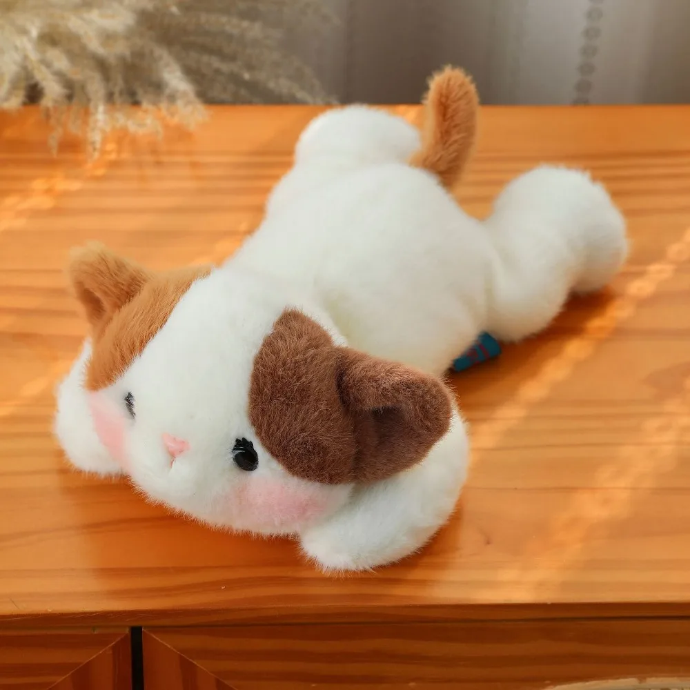 

Creative Lying Posture Rabbit Plush Doll Fluffy Cat Simulation Animal Toy PP Cotton Stuffed Stuffed Panda Doll Birthday Gifts