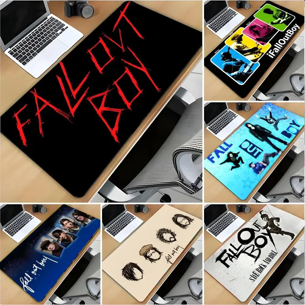 Band Rock Fall Out Boy Mouse Pad Large Mouse Pad Desk Mat Non‑Slip Gaming Board Game Mat with Stitched Edges