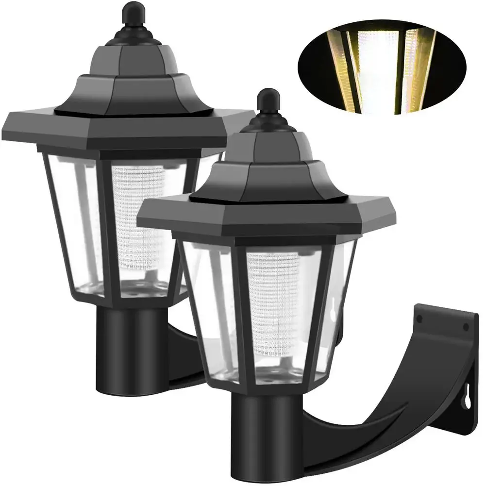 Garden Wall Light 1.5M Solar Courtyard Light Retro Streetlight Outdoor Lawn Path Courtyard Floor Lamp