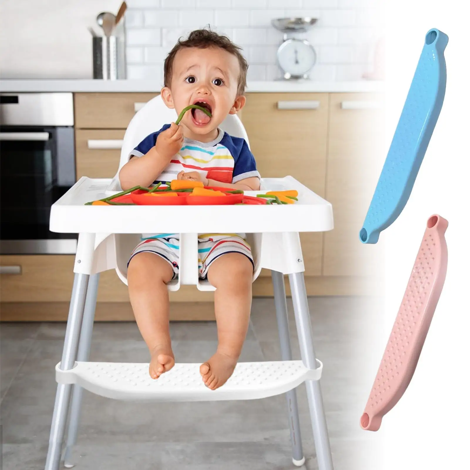 Sandaran Kaki Bayi yang Dapat Disesuaikan untuk Kursi Tinggi, Sandaran Kaki Bayi Anti Selip, Aksesori Kursi Tinggi yang Stabil untuk Makan Balita di Rumah