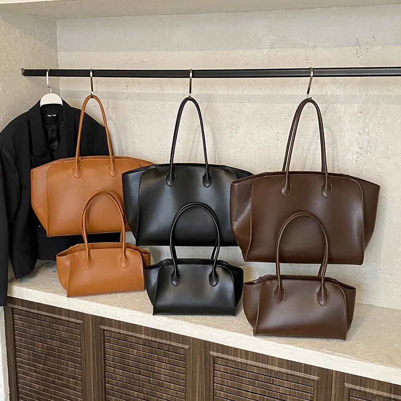 

Роскошная большая вместительная сумка для женщин, минималистичная дизайнерская сумка на плечо, элегантная пригородная сумка