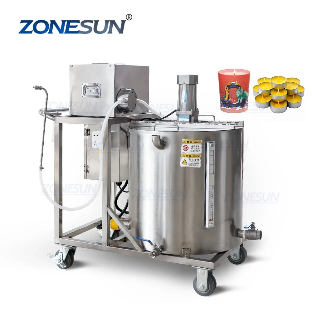ZS-GTCD Semi-automatic Gear Pump Tea Light Hot Paraffin Paste Heated Candle Wax Pouring Filling Machine
