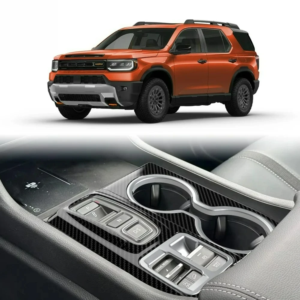 

Interior Accessories LHD for Honda Passport 2025 2026 ABS Front Center Console Gear Shift Panel Water Cup Holder Cover Trim 3pcs