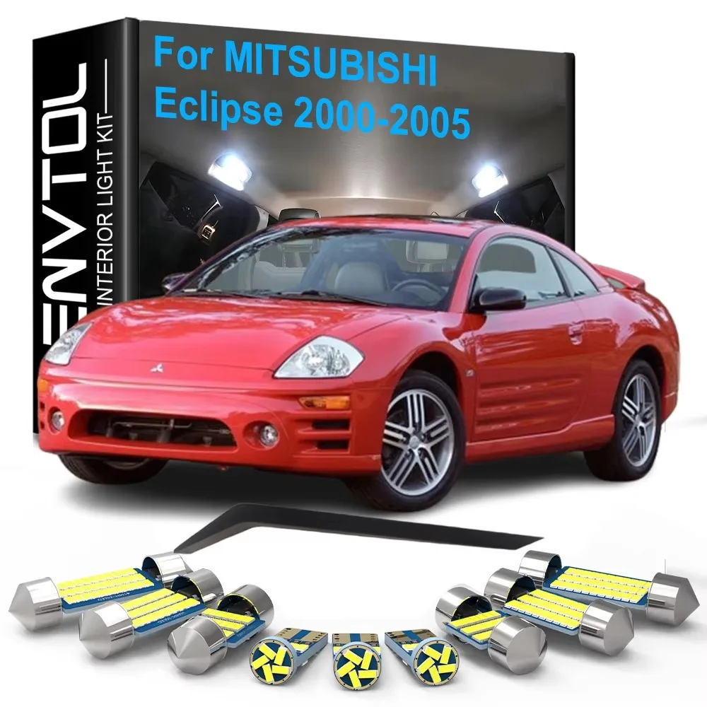 8 Stück LED-Innenbeleuchtung Canbus für Mitsubishi Eclipse 2000 2001 2002 2003 2004 2005 Auto-Innenraum-, Kofferraum-, Gepäck- und Kennzeichenleuchten