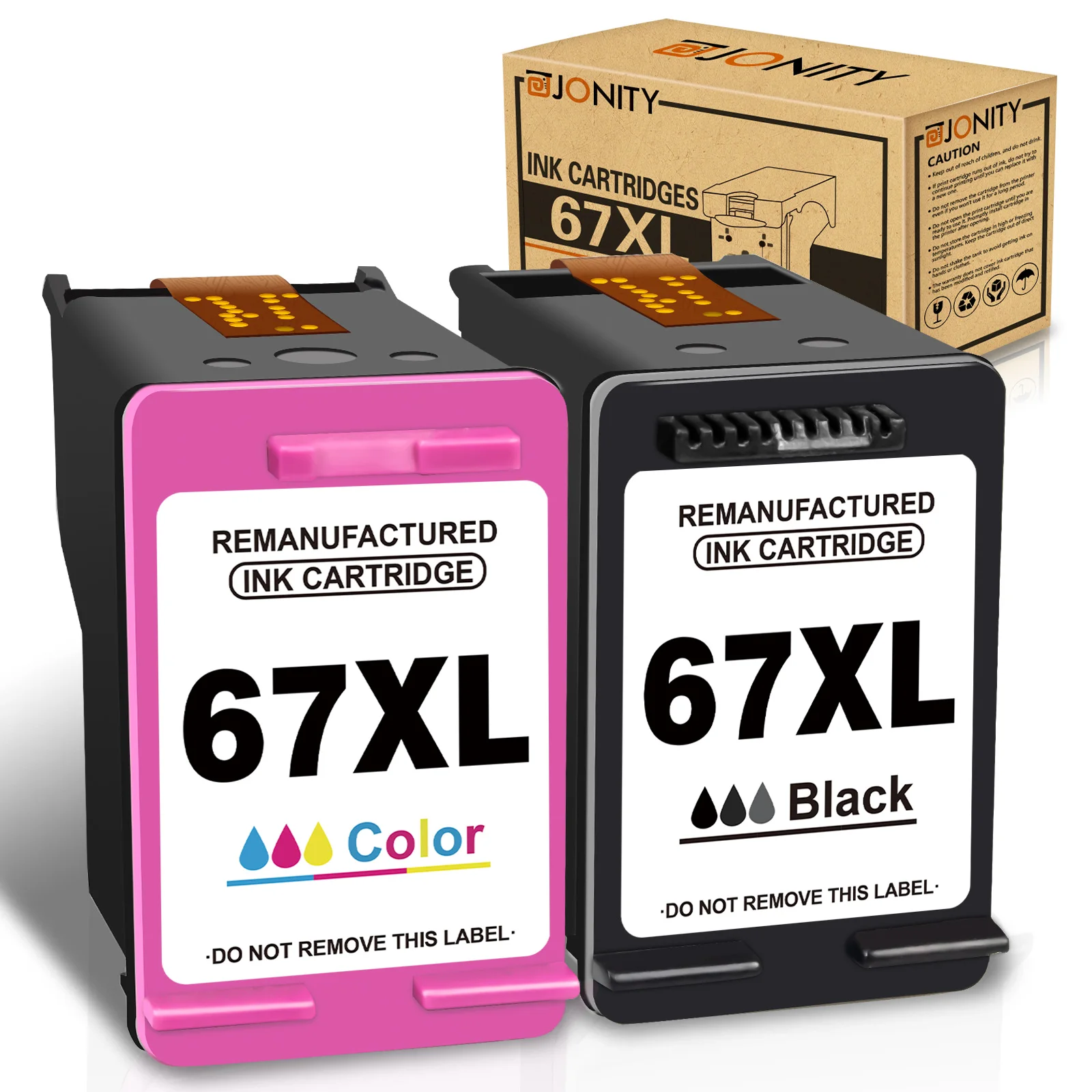 ALIZEO 67XL Ink Cartridge Replacement For HP 67 XL For HP67 Deskjet Plus 4140 4152 4155 4158 1225 2732 2752 1225 Printer