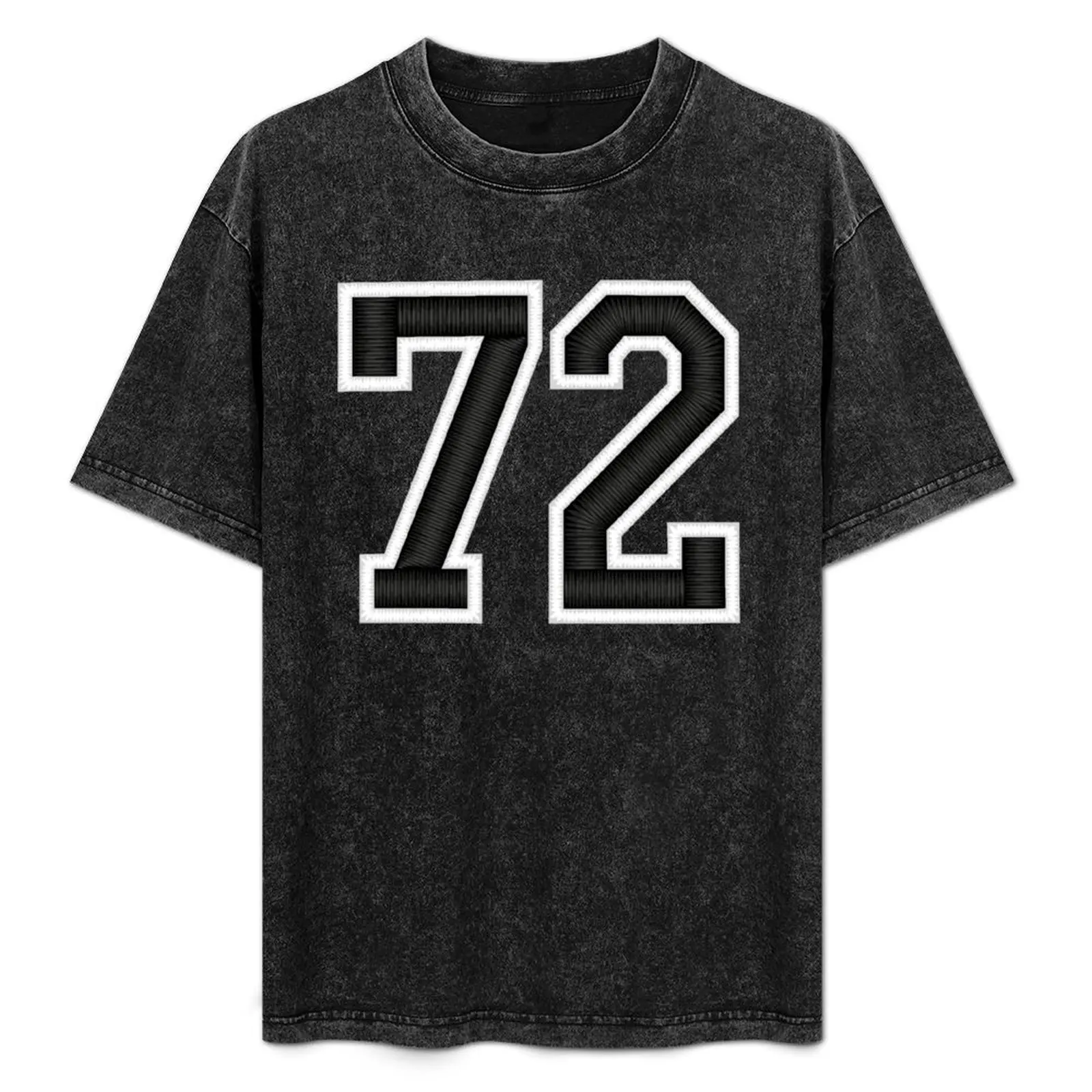 

72 Black Jersey Sports Number seventy-two Football 72 T-Shirt Basic Comfort Fit T-Shirt for Men