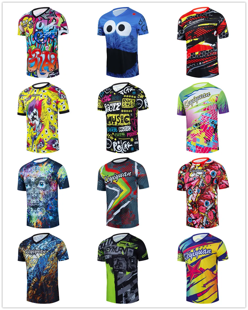 KEYIYUAN New Men Short Sleeve Motorcycles Cycling Jersey Motocross T-shirt Bike Clothes Triathlon Sportswear Camiseta Mtb