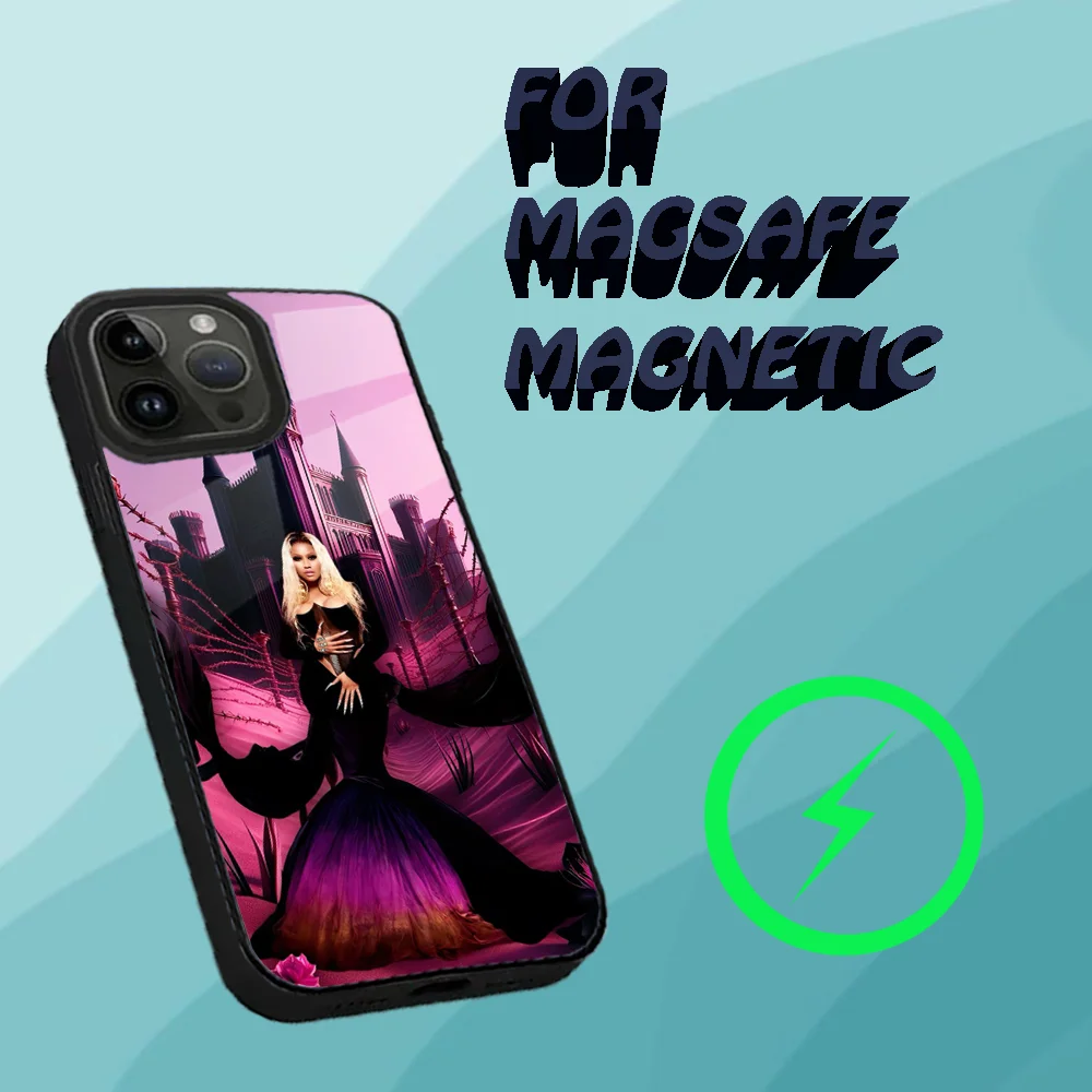 N-Nicki M-Minaj Rapper Phone Case For iPhone 15,14,13,12,11,Plus,Pro,Max Mini Magsafe Magnetic Wireless Charging image 5