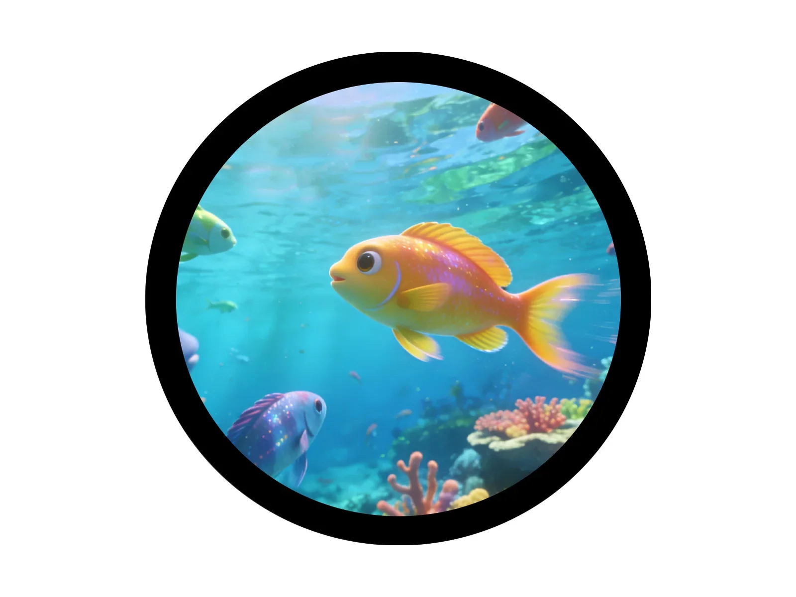 Waveshare 7inch HDMI Round Capacitive Touch Display, 1080 × 1080 Resolution, IPS Display Panel, 10-Point Touch, Optical Bonding
