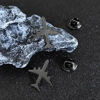 Módní nerezové brože pro ženy a muže, brož s letadlem, klopě na límec, oděvní doplňky 8 nejlepší prodej brož s letadlem - №2