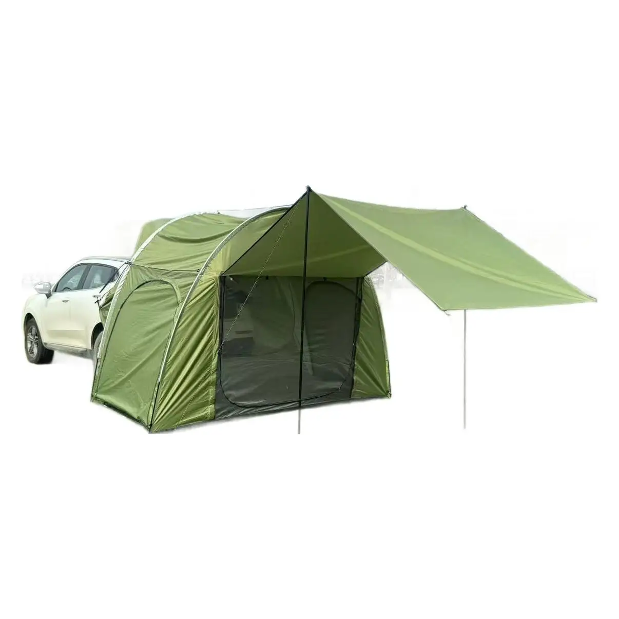 ترقية التخييم في الهواء الطلق مع مظلة تمديد شبكية للقاعة الأمامية خيمة SUV الخلفية للسيارة الخلفية المدمجة