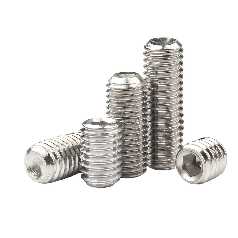 M2 M2.5 M3 M4 M5 M6 M8 DIN916 304 Stainless Steel Allen Head Hex Hexagon Socket Cup Point Set Screw End Grub Headless Bolt