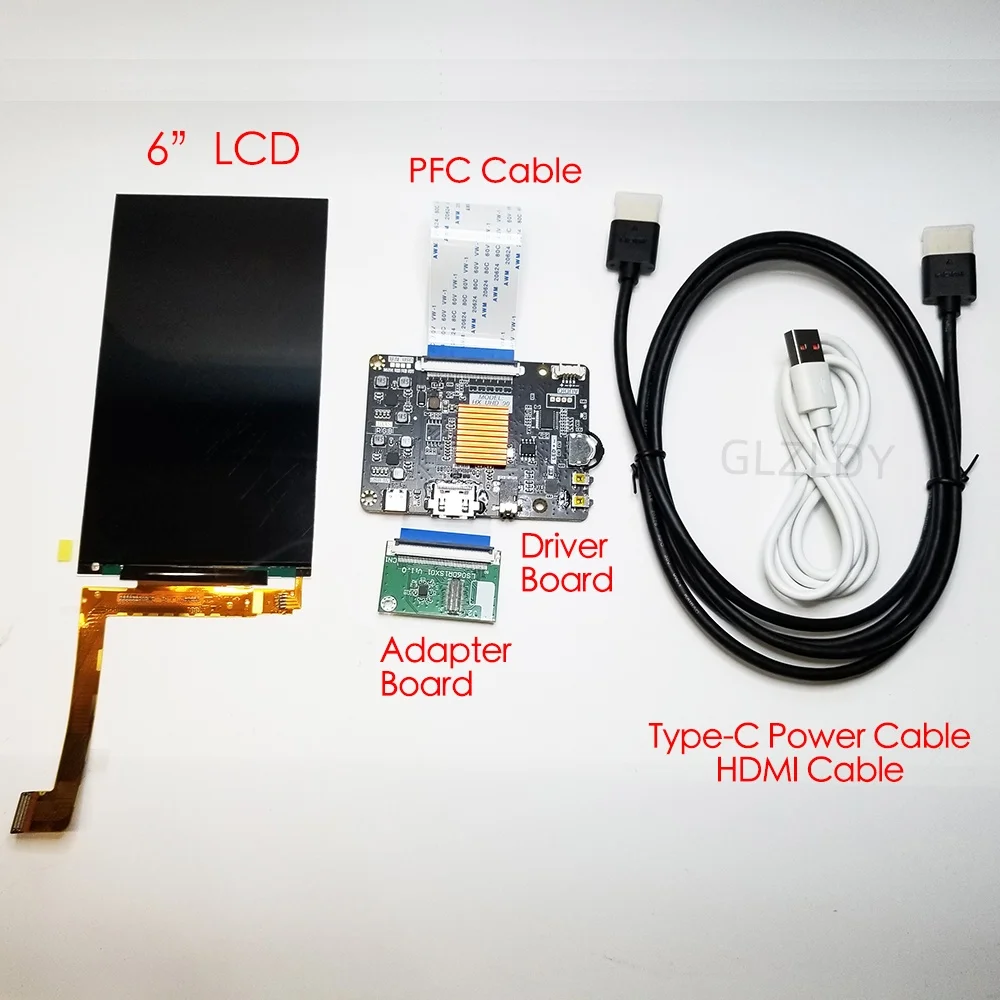 6" LS060R1SX01 6 inch 1440x2560 IPS LCD LED Panel 2560X1440 HDMI to MIPI 50Pin Controller Board For DIY Display Screen DVD PI