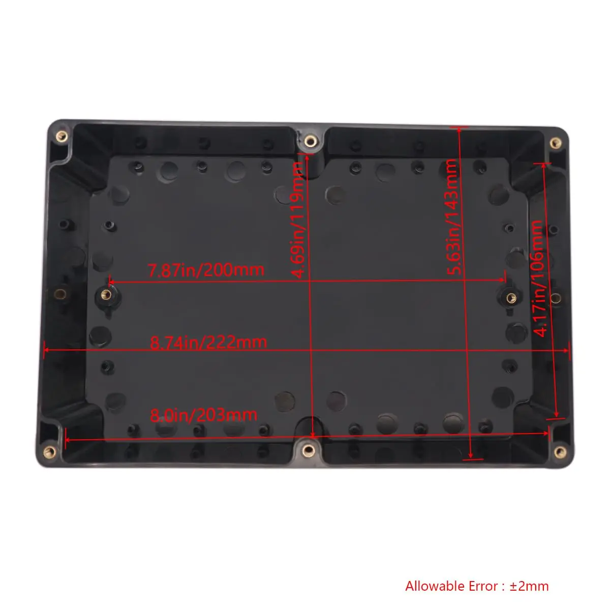 Junction Box Black Waterproof ABS Plastic Electrical Project Case Power Junction Boxes,Project Box Enclosure 9.06x5.90x3.43 inch