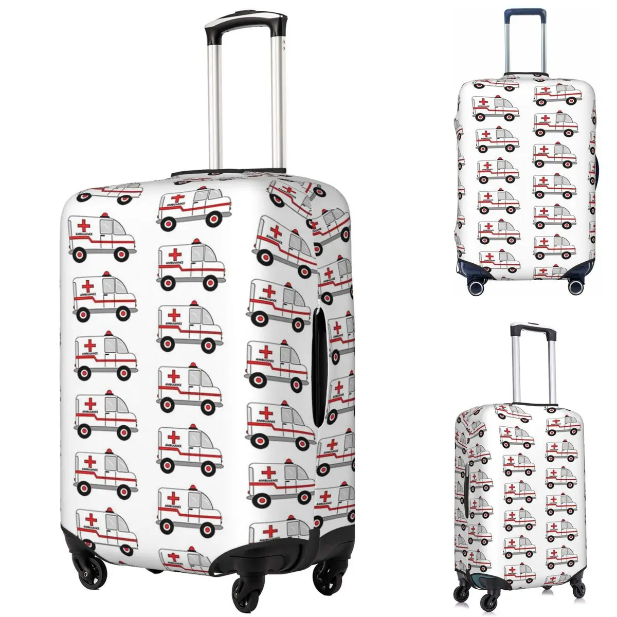 

Ambulance Suitcase Cover Protection Elastic Travel Luggage Protector Covers for 18-32 Inch