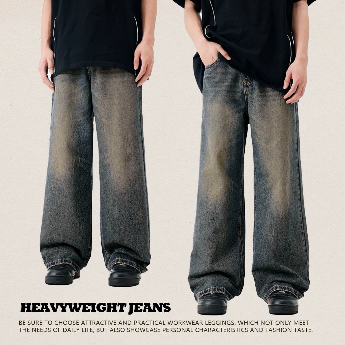 

Retro Slim Fit Blue Bell Bot Jeans Men Women Straight Leg Long Trousers CleanFit American Sle Casual Denim Pants