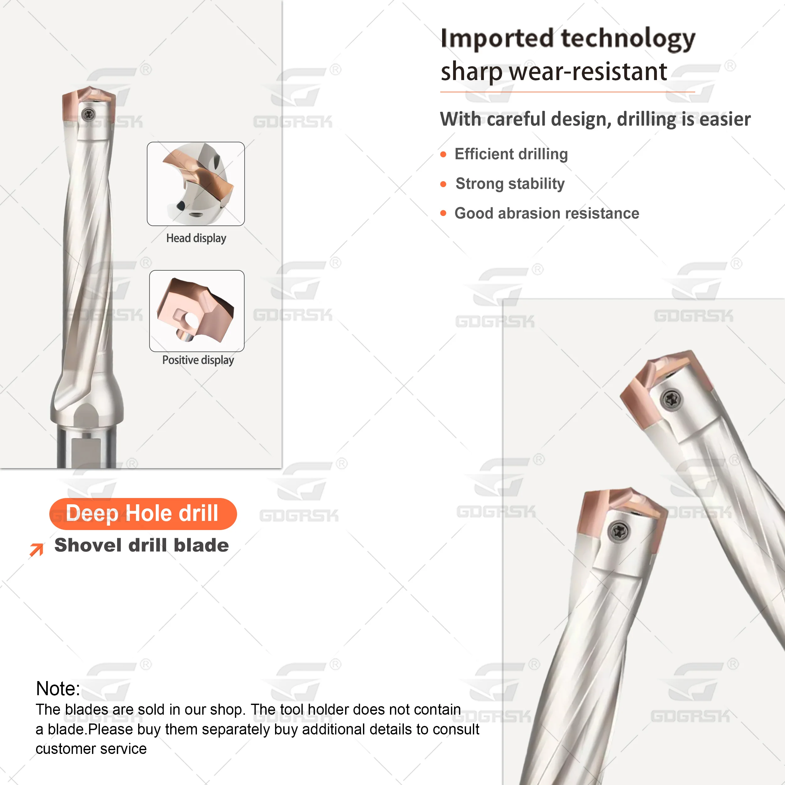 CNC Lathe Tools JCD 3D 5D 8D Deep Hole Drilling Holder JCD Crown Drill Rod CNC Lathe HCD10.0-25.5 High Speed And Powerful Drill