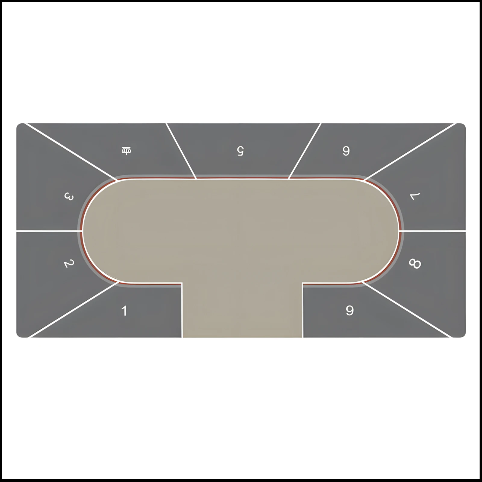 120-×-60-センチメートルクリエイティブデザインテキサスホールデムポーカーラバーテーブルマットパーティーカードとボードゲームポーカーマットエンターテイメントアクセサリー