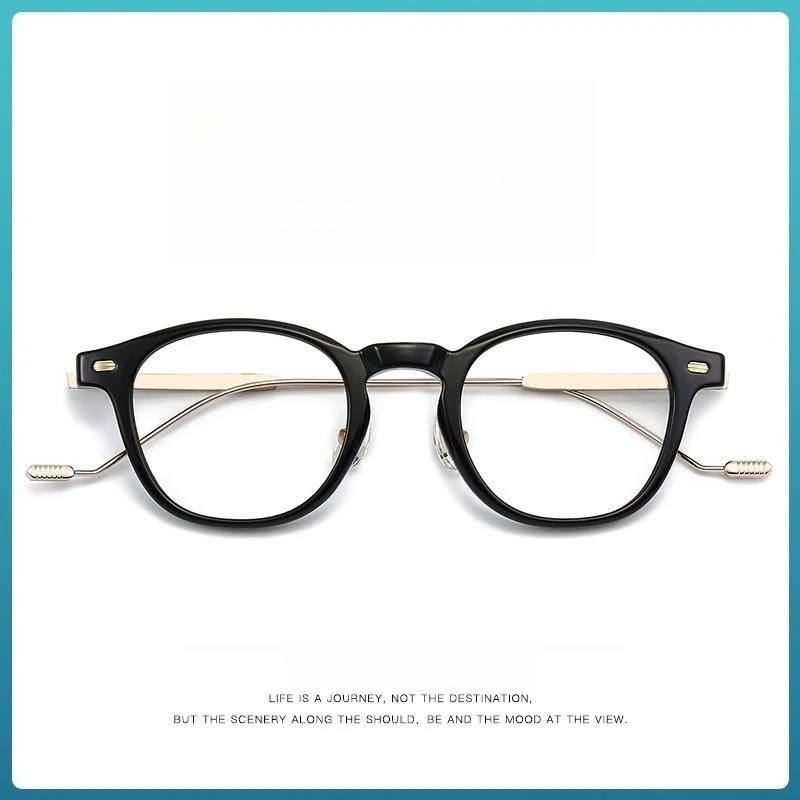 

Fashion Retro Eyeglasses Frames Anti Blue Light Prescription Optical Glasses for Near-Sighted Far-Sighted 49mm Vintage Eyewear