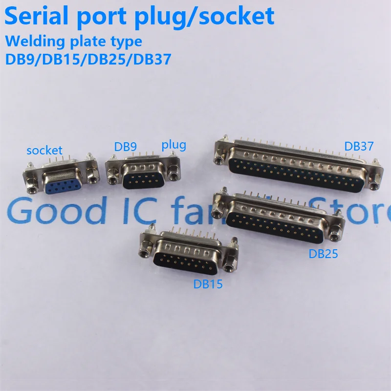 DB9 DB15 DB25 DB37/9/15/25/37 Pin Straight 180 Degree Male Female Plug D-sub PCB Mounting Connector DP9 DP15 DP25 DP37