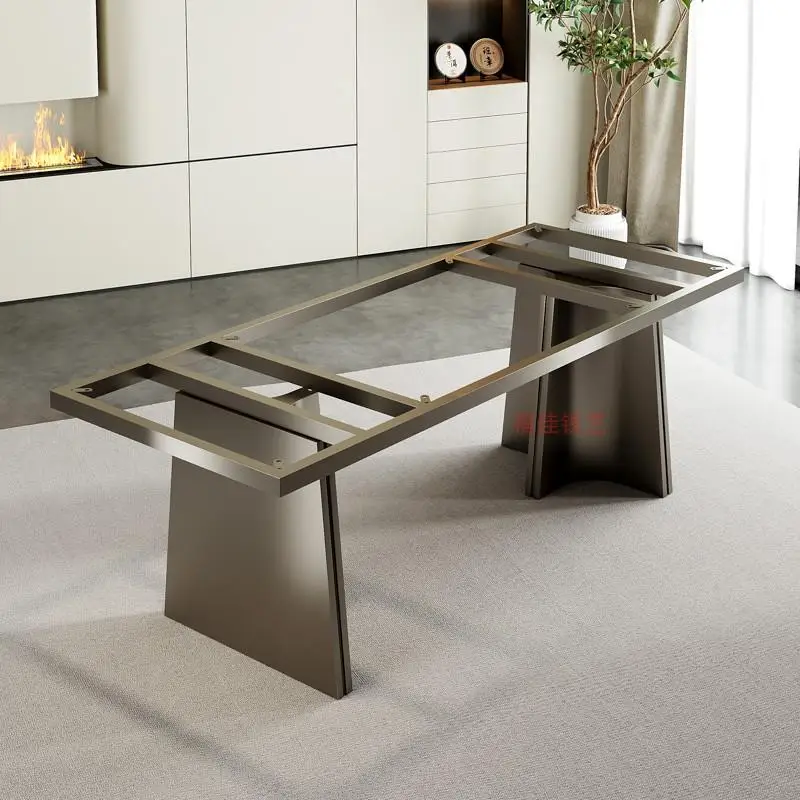 Light luxury carbon steel table leg stand marble dining table leg luxury stone metal support feet can be customized stainless st