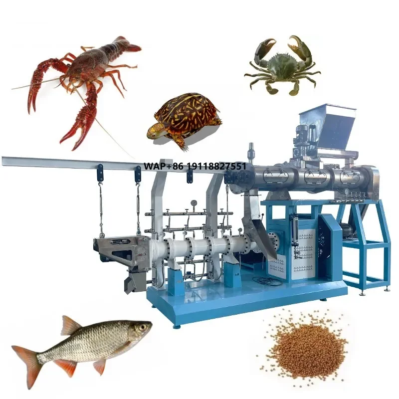 CE Approve Steam Conditioner Automatic Floating Fish Feed Pellet Mill Making Extruder Price Cat Dog Pet Food Processing Machine