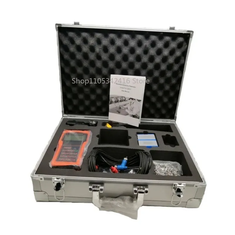 Handheld Ultrasonic Flow Meter | Clamp-On Transducer Sensor | Low-Cost for Steel PVC Iron Pipe Testing