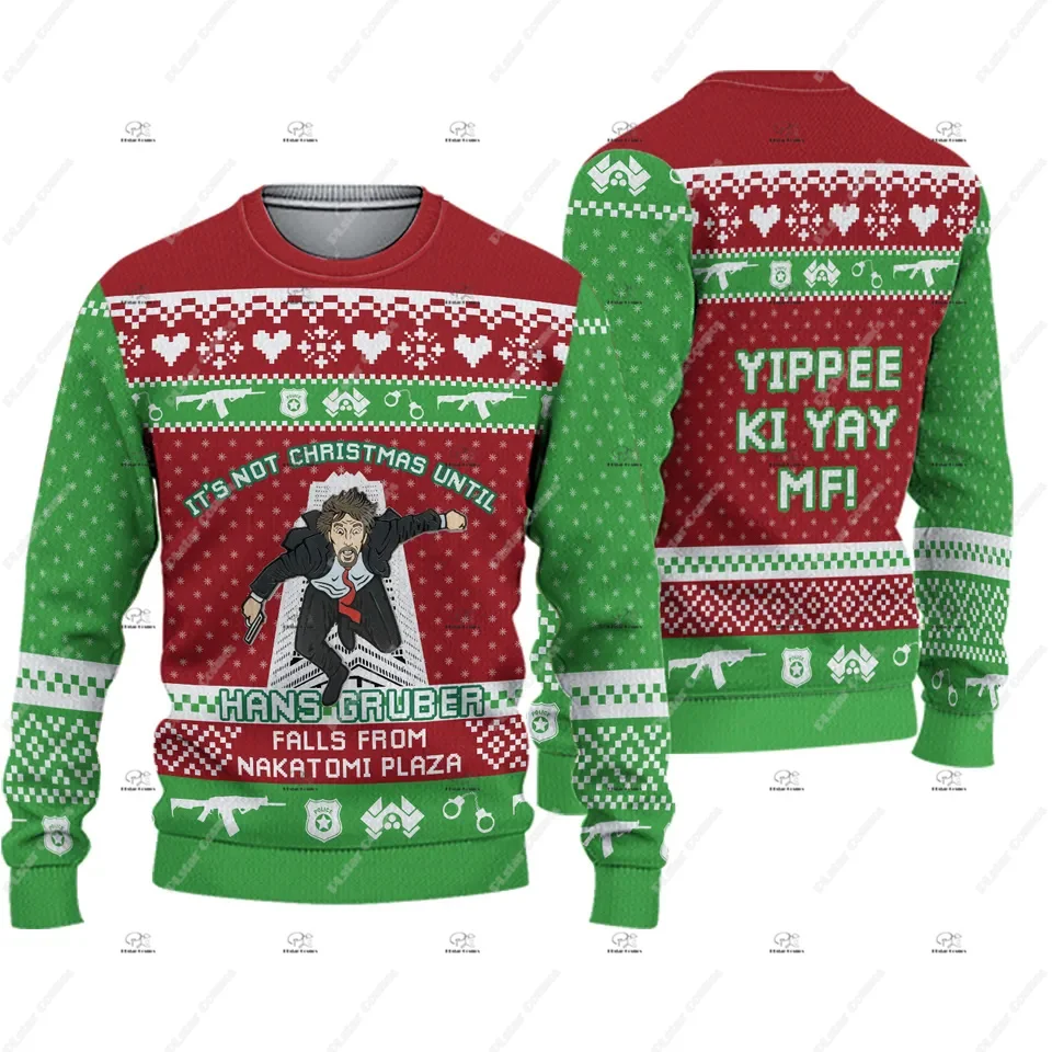 Christmas Santa Claus Cosplay Cat Pet knitted Sweater Graffiti Retro Vintage 3DPrint Pullover Casual Funny Winter Sweatshirts 2