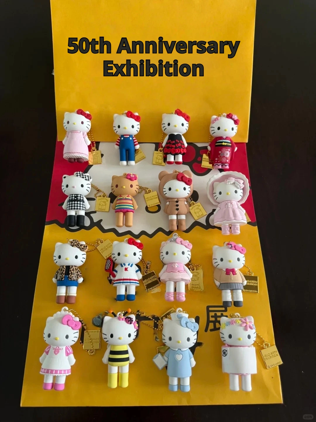 

New 50th Anniversary Limited Edition Kt Cat Cute Backpack Pendant Blind Box Kawaii Pvc Action Figure Keychain Toys Festival Gift