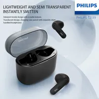 Philips T2139 TWS Wireless Bluetooth Earphones AI Intelligent Call Noise Reduction IPX4 Sports Mini Headphones with Dual Mic