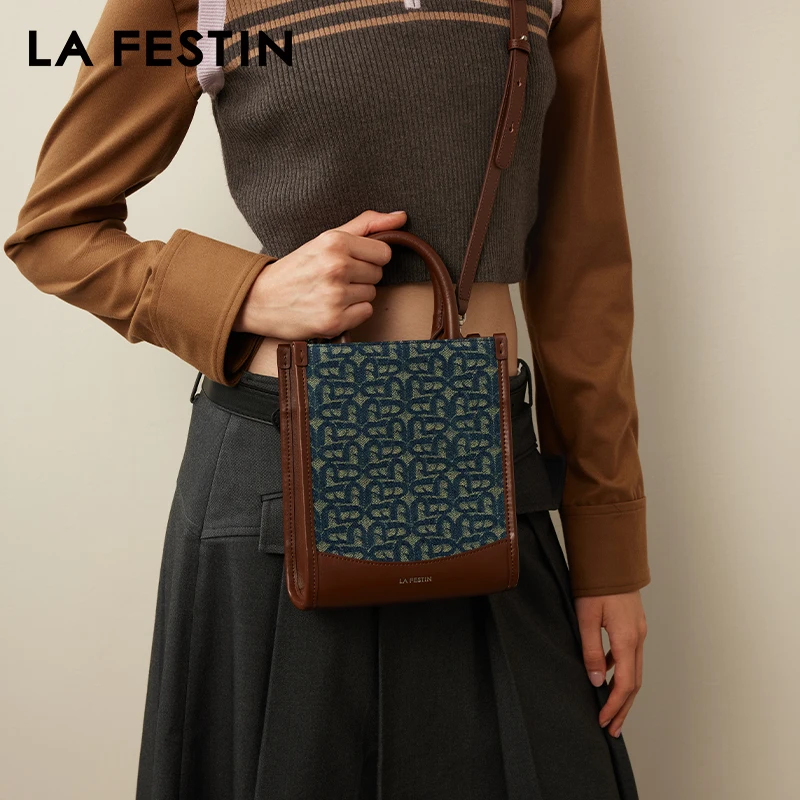 LA FESTIN Original New Handbags for Women Luxury Designer Handbags Crossbody Shoulder Bag A-line Door Series Bags