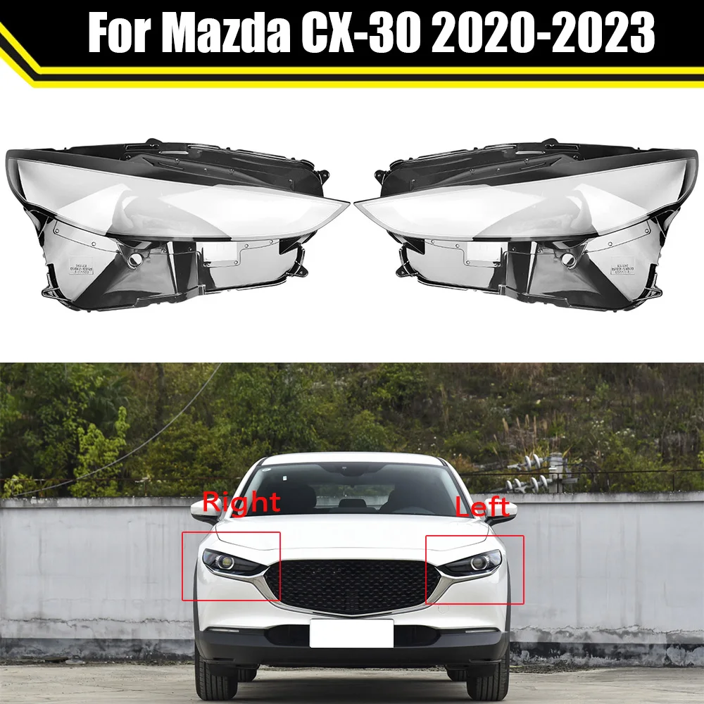 

For Mazda CX-30 2020-2023 Headlamp Lamp Shell Headlight Cover Transparent Lens Plexiglass Replace Original Lampshade