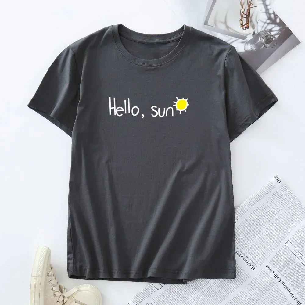 100% Cotton T-shirt Plus Size Women Tops Summer Short Sleeve Tees Woman Clothing Women's Tshirt New Graphic T Shirts