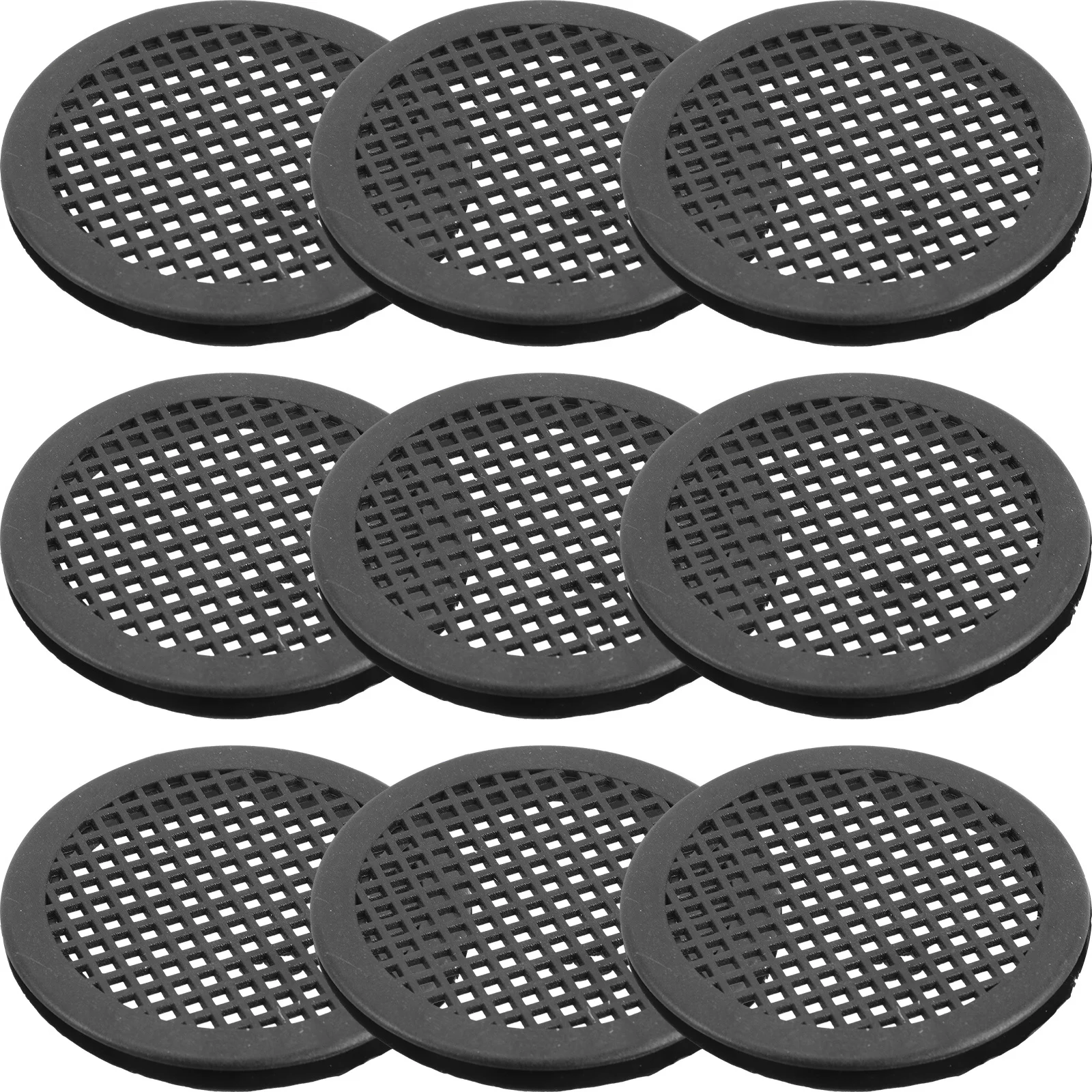 10 قطعة ثقب تنفيس مستدير يغطي البلاستيك دائم تنفيس الهواء المقابس لخزانة خزانة الأثاث التهوية فتحات Soffit #2