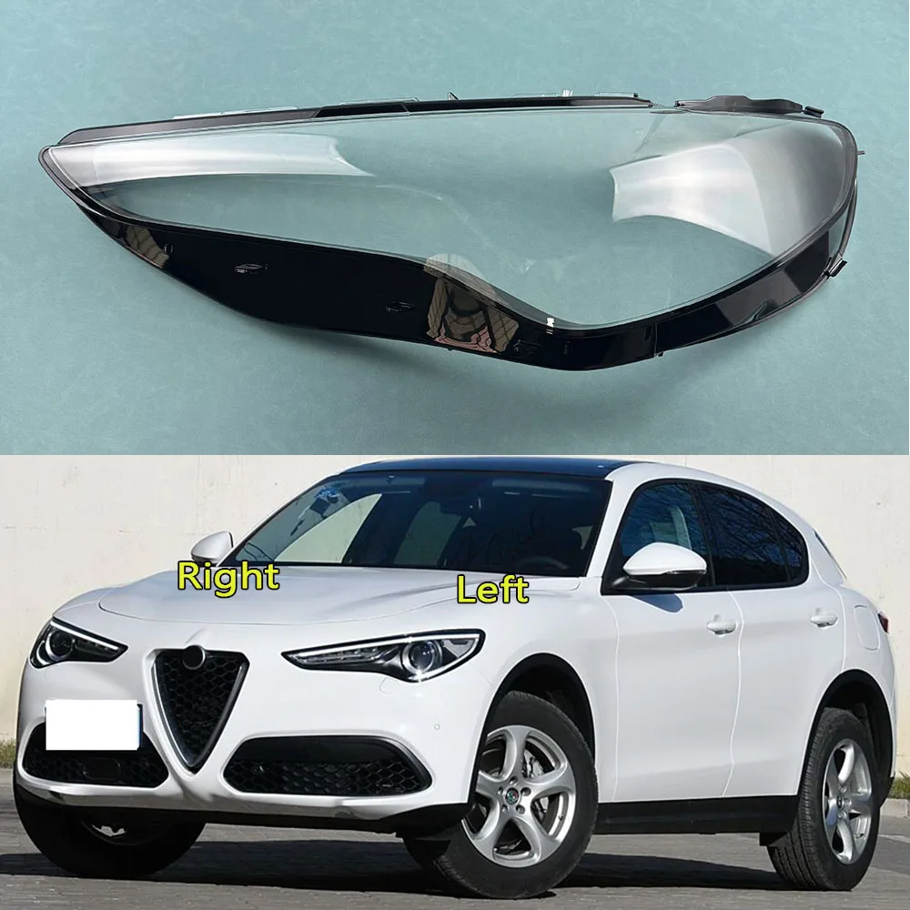 

For Alfa Romeo Stelvio 2017-2022 Headlight Shell Lamp Shade Lens Transparent Headlamp Cover Plexiglass Auto Replacement Parts