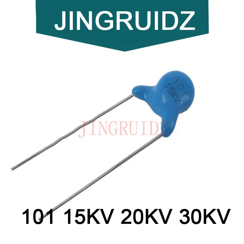 10PCS CT81  101K 101  100PF  15KV  20KV 30KV ultra-high voltage ceramic chip blue ceramic capacitor in-line