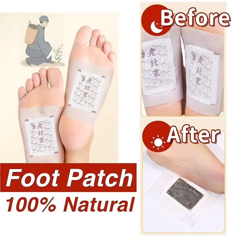 10pcs Tradition Chinese Medicine Detox Foot Patch Bamboo Vineger Wormwood Nourish & Improve Sleep Quality Slimming Foot Care Pad image 4