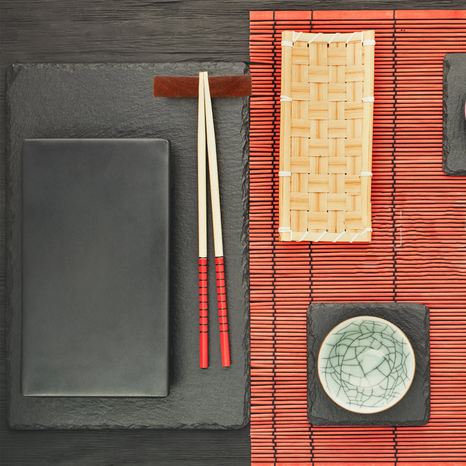 

4Pcs Wooden Chopstick Rest Boat Shape Non Rolling Chopsticks Fork Spoon Holder Table Decoration Cutlery Stand Chopstick Rest