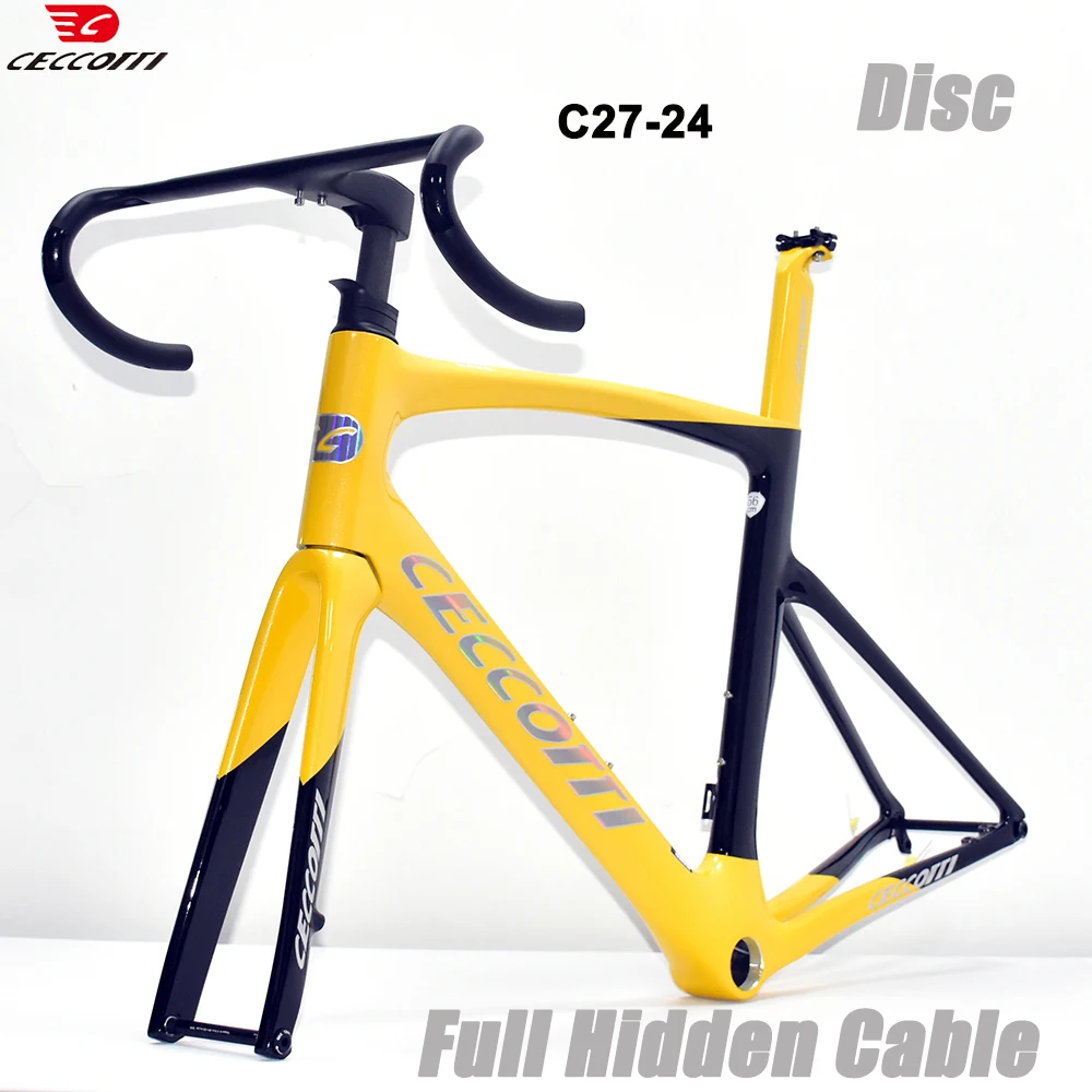 Carbon Frame Road Bike Full Hidden Cable design And Disc Brake Speed Bike Frameset