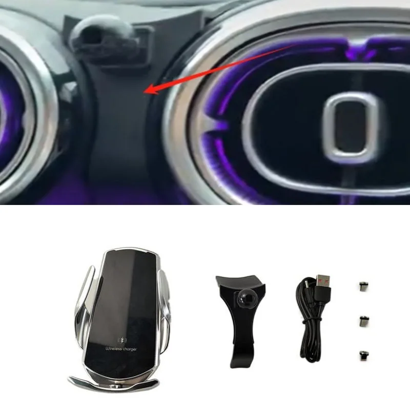 15w Schnell ladegerät kabelloses Ladegerät Auto halterung Telefon halterung automatische Klemmung für 2013-2017 Mercedes-Benz C200 2022 2023 W206