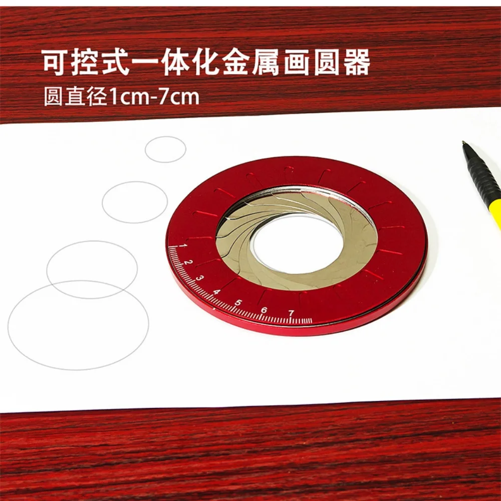 For On-the-go Drawing Circle Drawing Tool Red Smooth Rotation Mechanism Precision Drawing Accuracy For Drafting