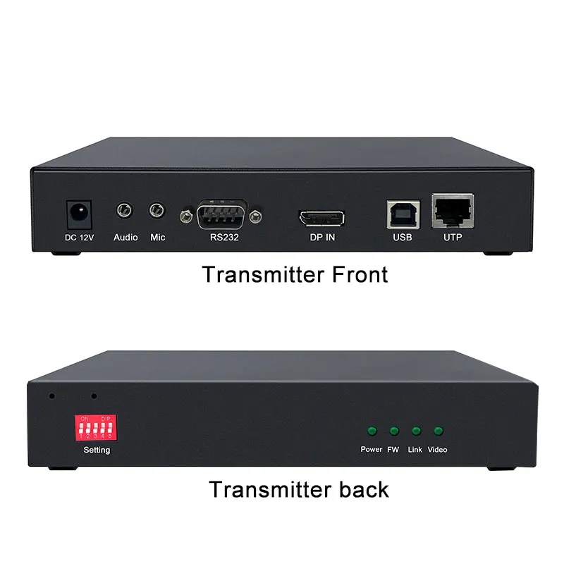 Extender KVM DP 4K 150m Melalui Kabel Cat5e/6/7, Extender Ethernet dengan Audio RS232 USB2.0