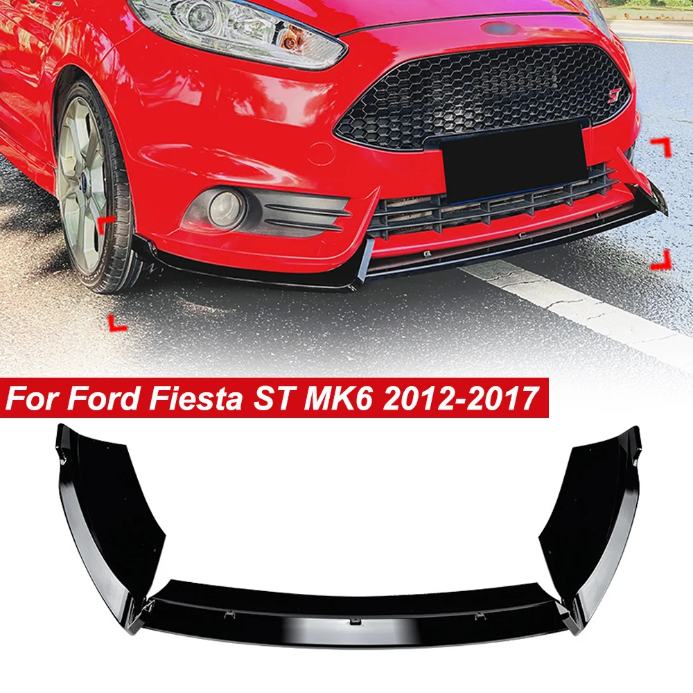 

Для Ford Fiesta ST MK6 2012-2017 передний спойлер для губ, бампер, нижний сплиттер, защита кузова автомобиля, модификация