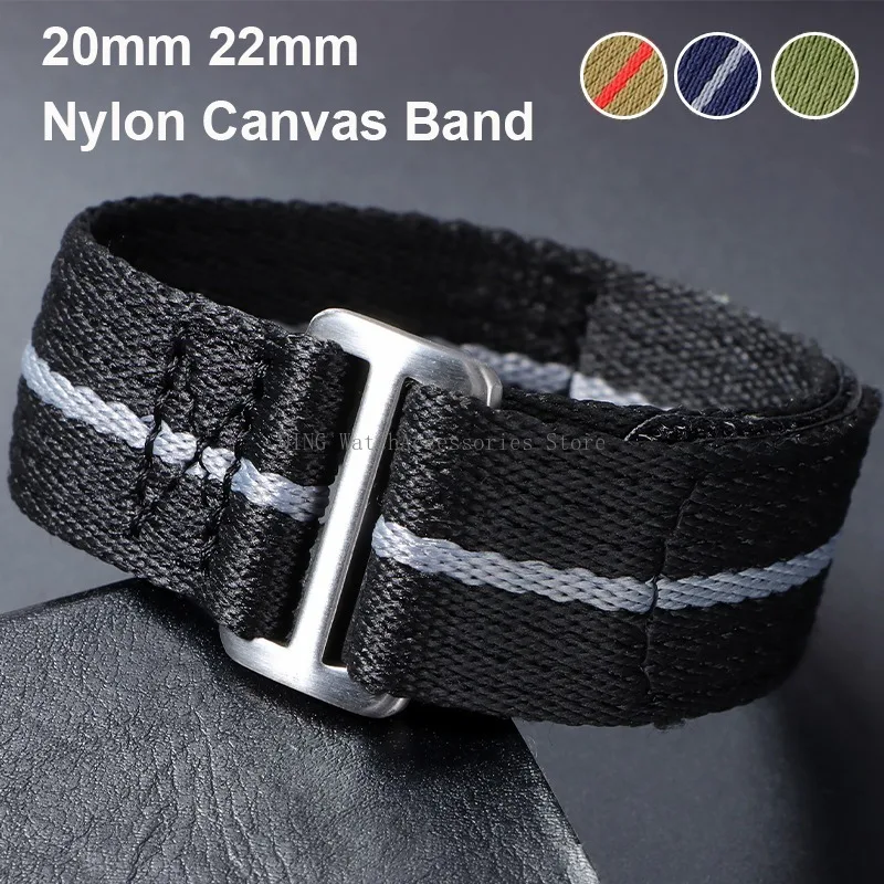 

Premium-grade Nylon Watch Band Strap Universal Braided Canvas Bracelet Men Women Sport Replacement Wristbelt Accessory 20mm 22mm