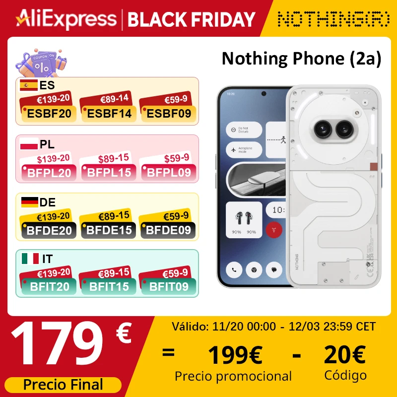 Version mondiale Nothing Phone (2a) MTK Dimensity 7200 Pro Caméra principale 50MP Écran AMOLED 6,7 Version mondiale Nothing Phone (2a) MTK Dimensity 7200 Pro Caméra principale 50MP Écran AMOLED 6,7