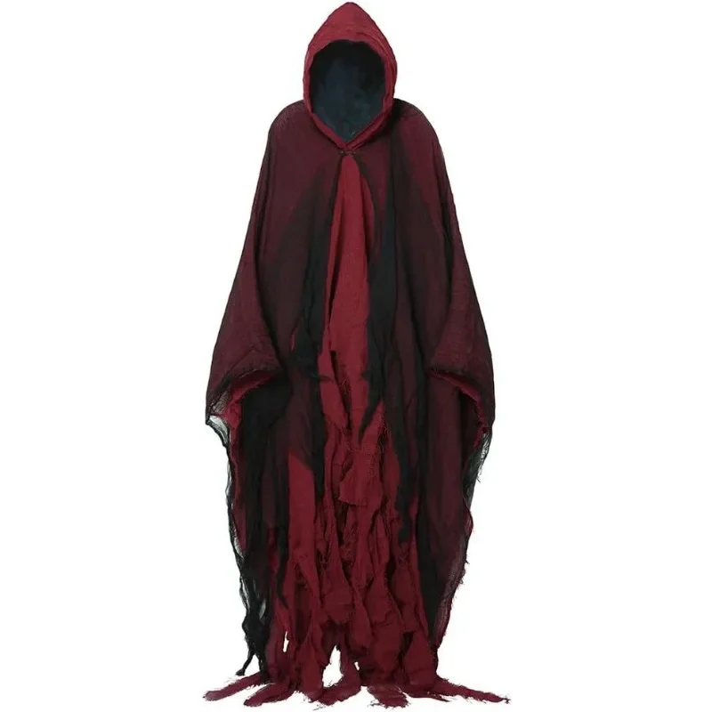 Halloween Ghost Dementors Cosplay Costume Gothic Horror Zombie Tattered Hooded Capes Carnival Party Props Cloaks