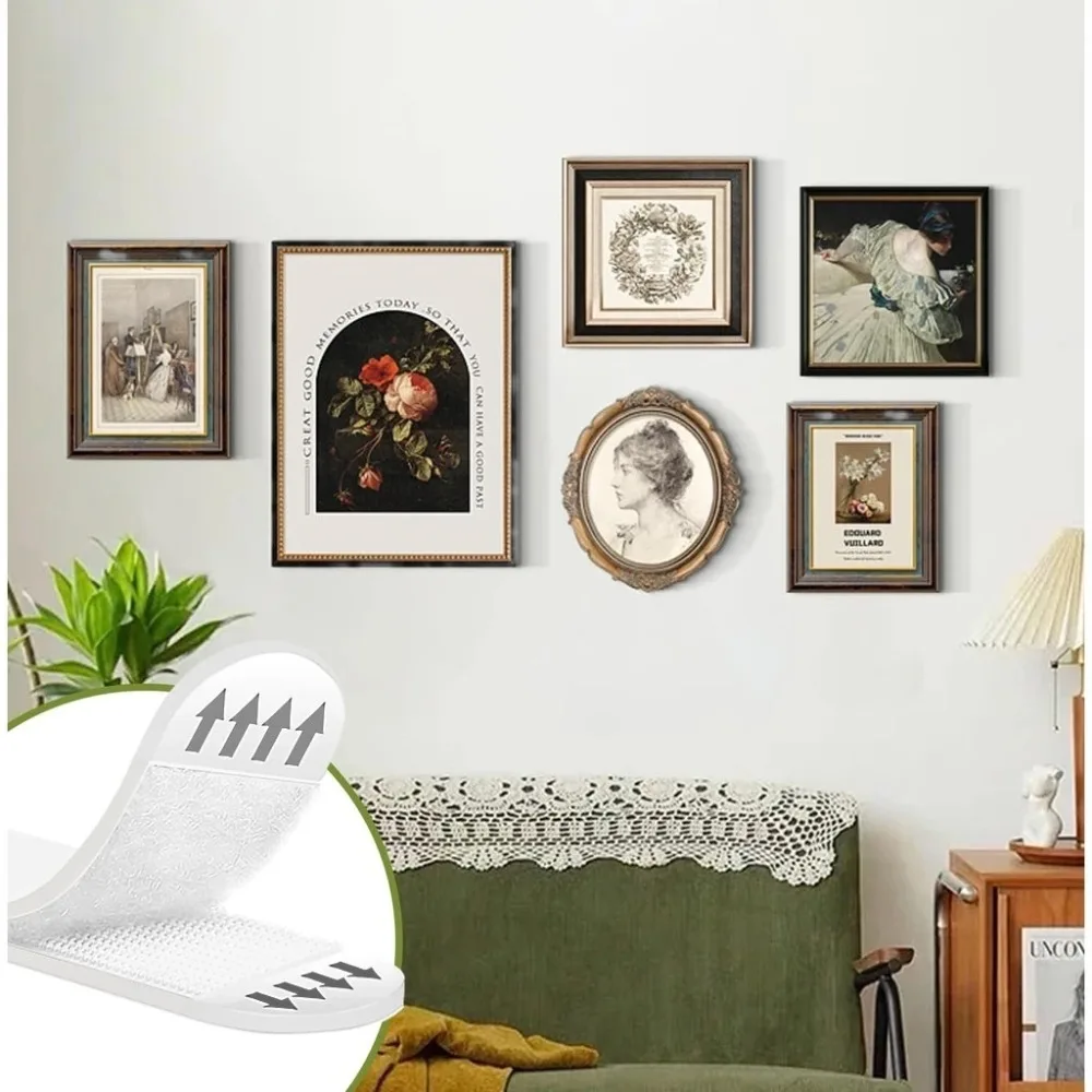 Pita Perekat Bingkai Tanpa Paku, Berbagai Ukuran, Perekat Sendiri, untuk Bingkai Foto, Poster, Hiasan Dinding, Gantungan Dinding