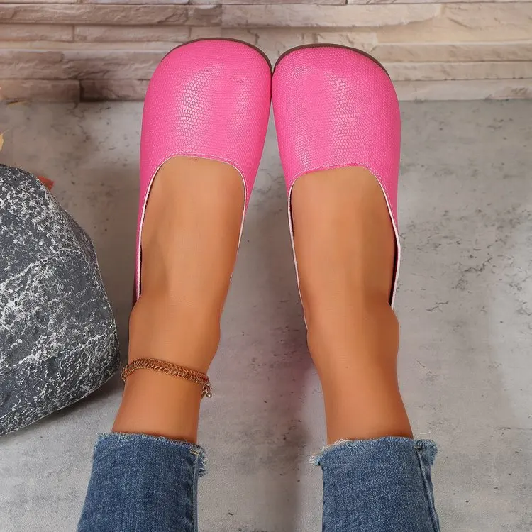 2026 نعل مسطح حذاء واحد جولة تو الفول أحذية جديدة لينة سوليد أحذية نسائية كبيرة الحجم حذاء واحد أحذية الجدة #5