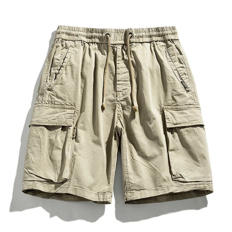 Men Summer Brand New Vintage Classic Soft Cotton Casual Pockets Cargo Shorts Men Outwear Fashion Twill Soft Shorts Men Plus Size